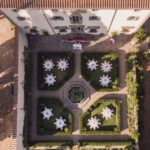 Cena nel giardino all'italiana