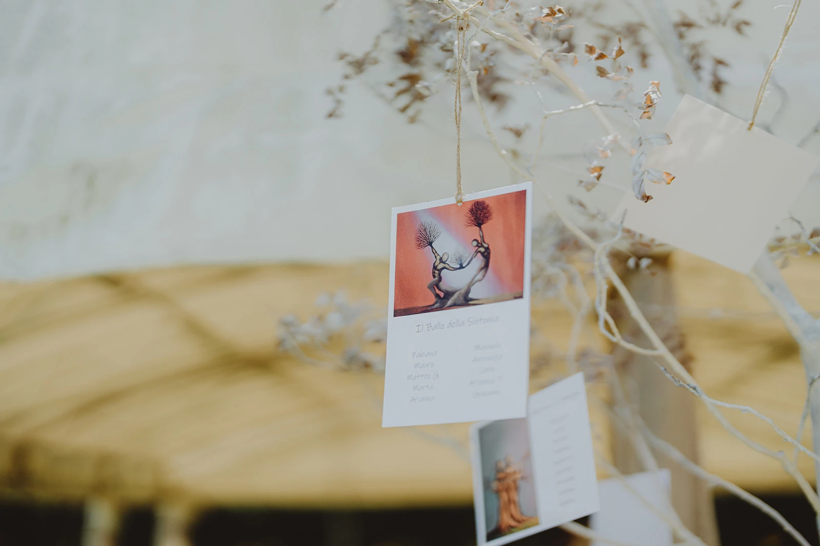 Dettaglio del tableau de mariage personalizzato con la stationery di matrimonio da ilaria euphoria events