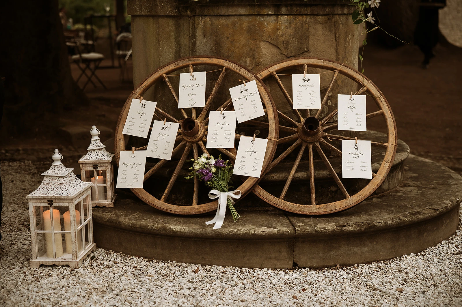 Tableau de mariage realizzato per il matrimonio di Phil e Gloria da Ilaria euphoria events
