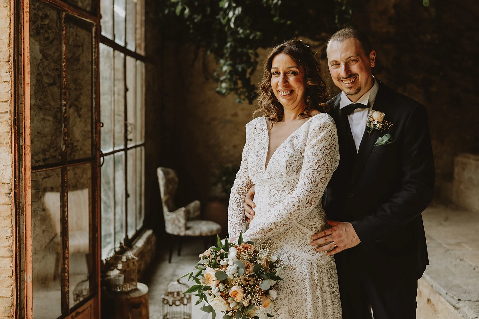 Foto di coppia durante il matrimonio di Raffaella e Alessio, matrimonio elegante 