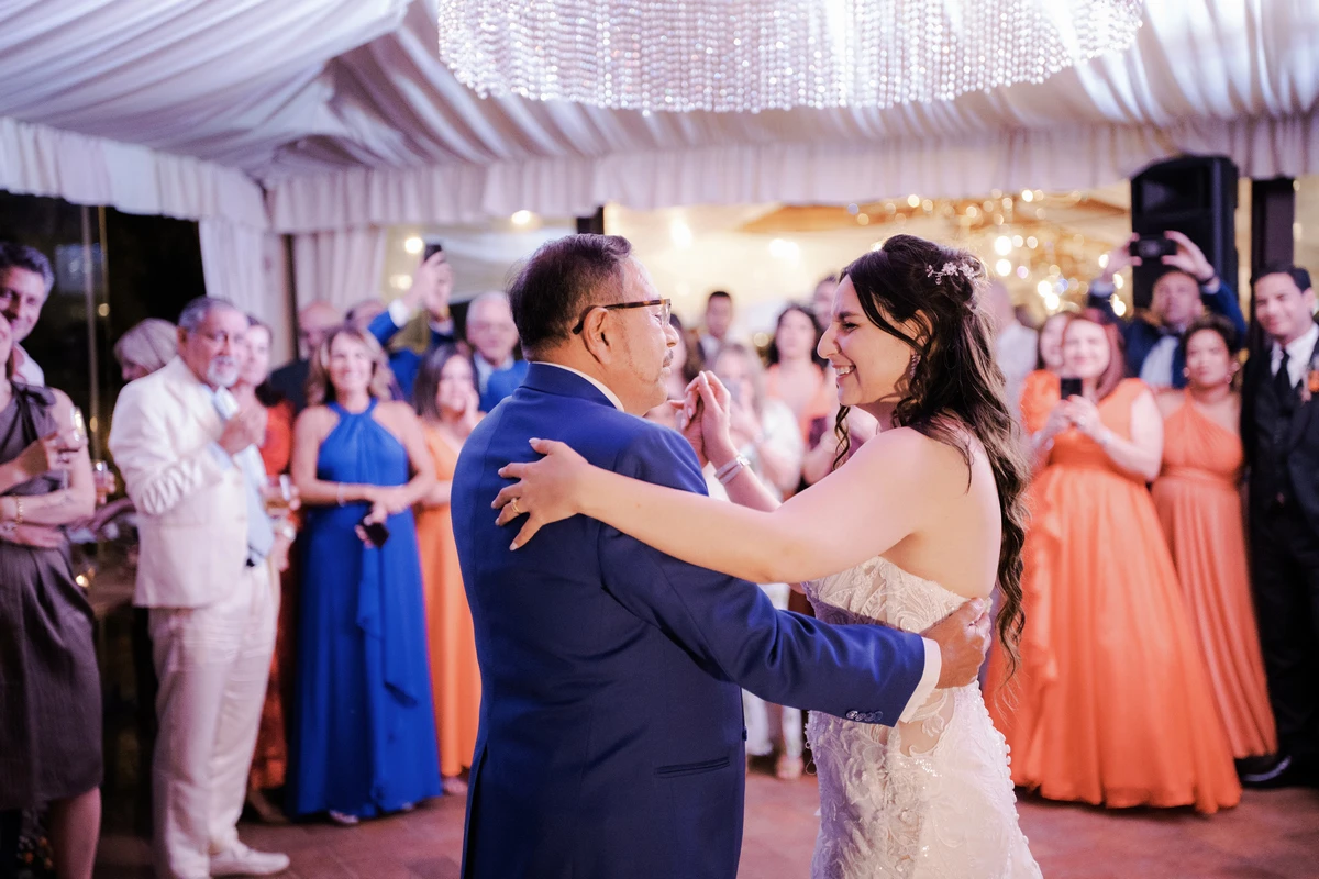 Ballo della sposa con il padre, matrimonio in toscana