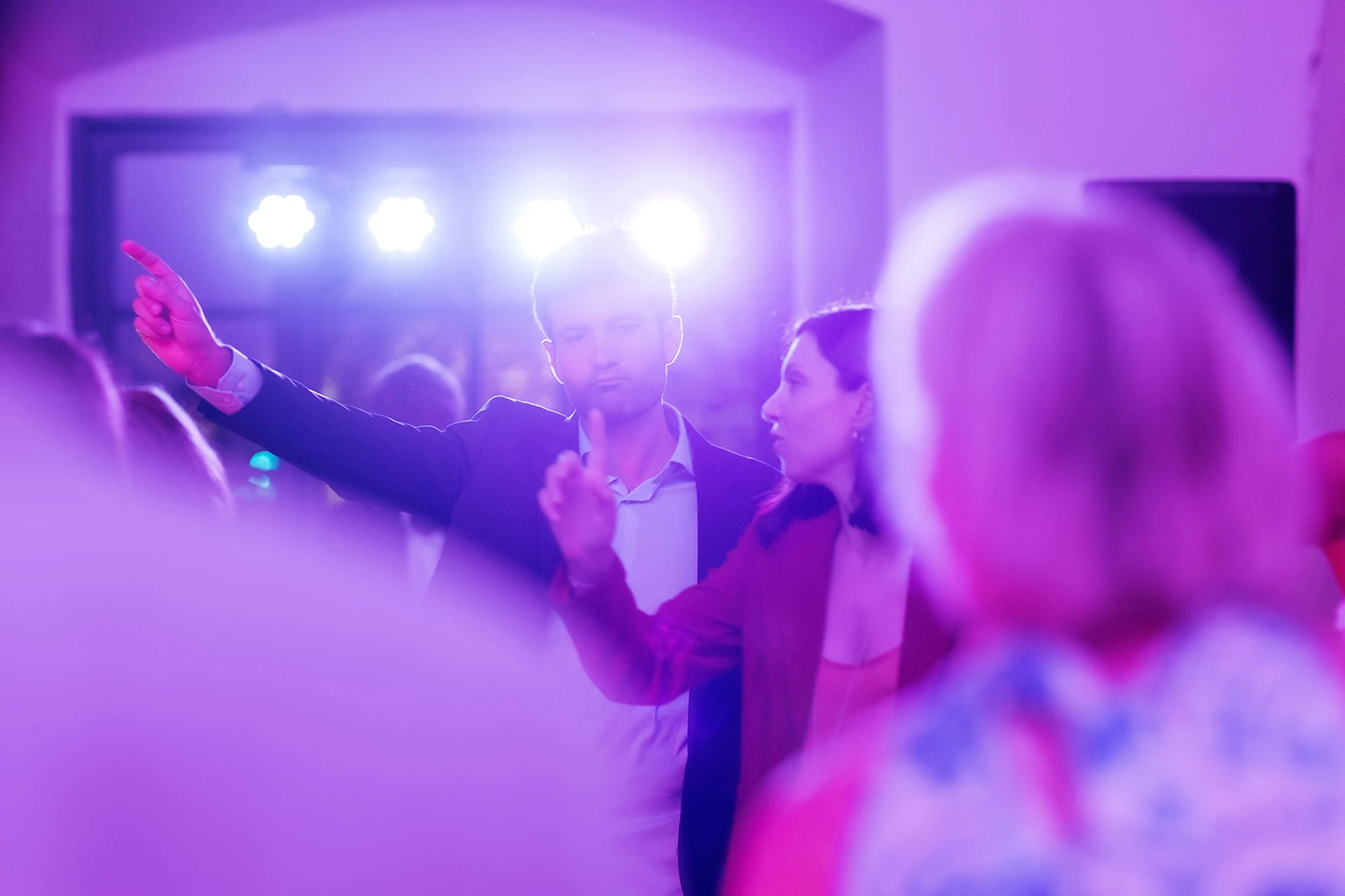 Momento di festa durante la serata