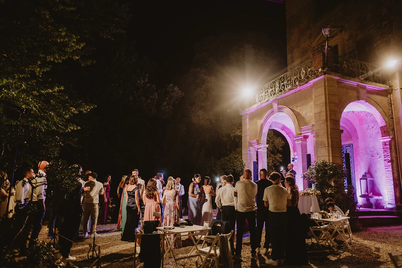 Momento di festa durante la serata