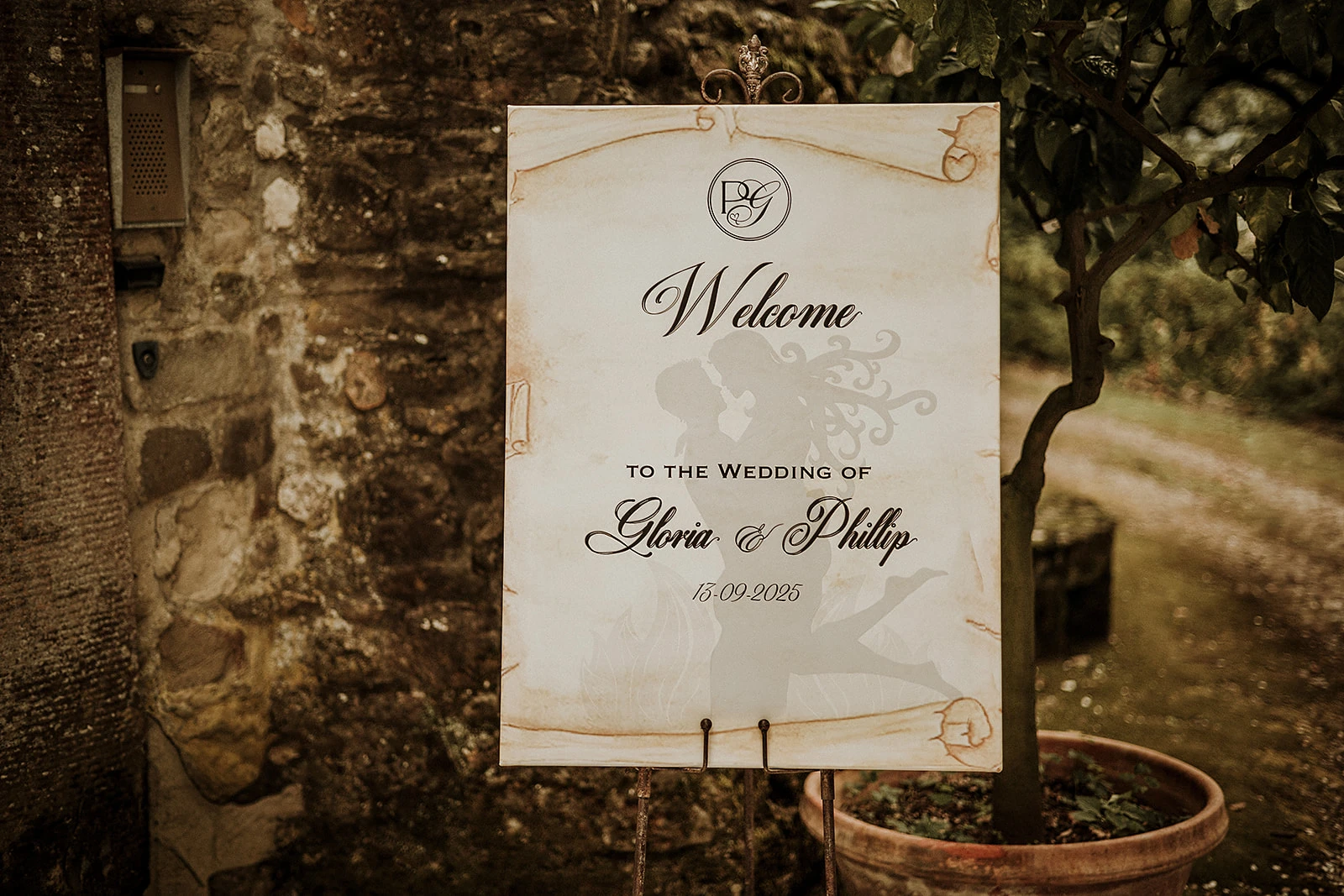 Dettaglie del matrimonio di Phil e Gloria allestimento a cura di Ilaria euphoria events